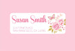 Pink & Gold Butterfly Address Labels