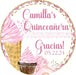 Pink & Gold Candy Quinceanera Stickers Or Favor Tags