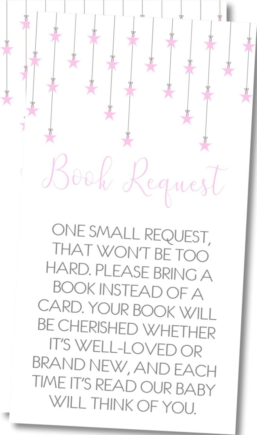 Pink Little Star Book Request Cards