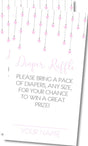 Pink Little Star Diaper Raffle Tickets
