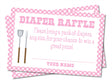 Pink BBQ Baby Shower Diaper Raffle Printable
