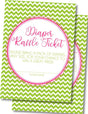 Pink and Green Chevron Diaper Raffle Printable