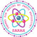 Pink and aqua atom science birthday sticker