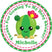 Pink cactus baby shower stickers with flower accent