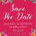 Pink fiesta Wedding Save The Date Cards