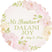 Pink floral Spanish Mi Bautizo baptism sticker