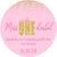 Pink girly first birthday favor label