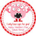 Pink monster “eyes for you” Valentine sticker