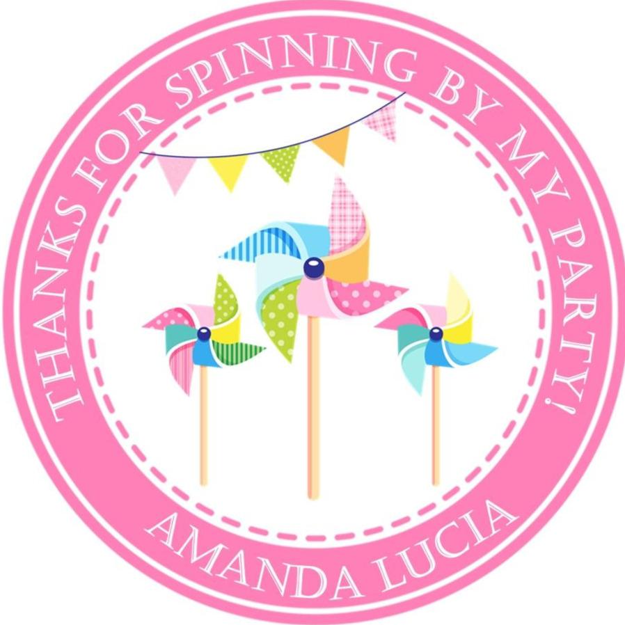 Pinwheel Birthday Party Stickers