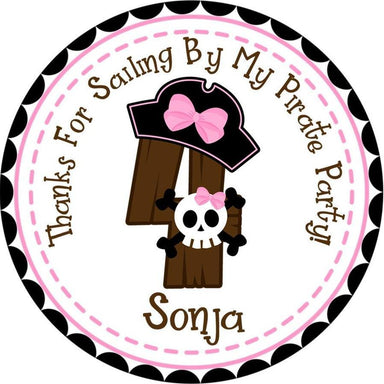 Pirate Birthday Party Stickers