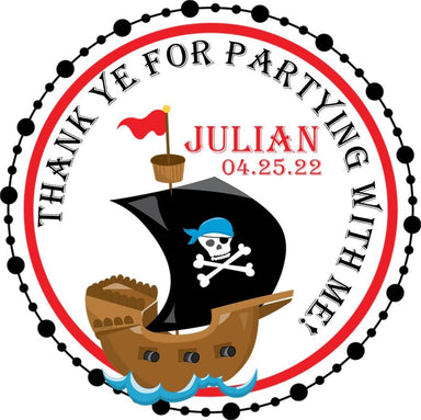 Pirate Birthday Party Stickers