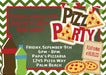 Pizza Birthday Party Invitations