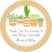 Personalized beige housewarming favor sticker – greenery theme