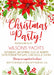 Poinsettia Christmas Or Holiday Party Invitations