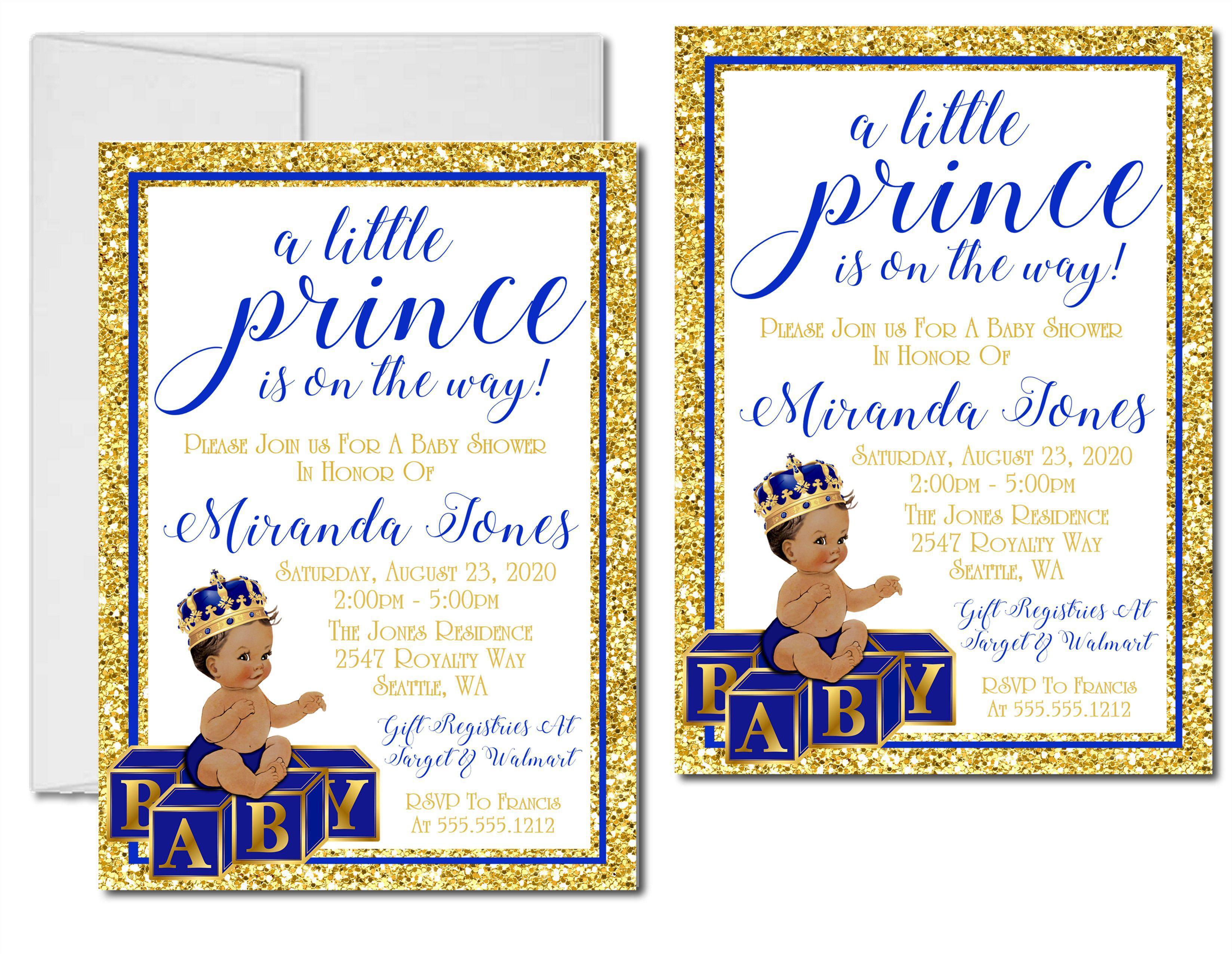 Prince Baby Shower Invitations