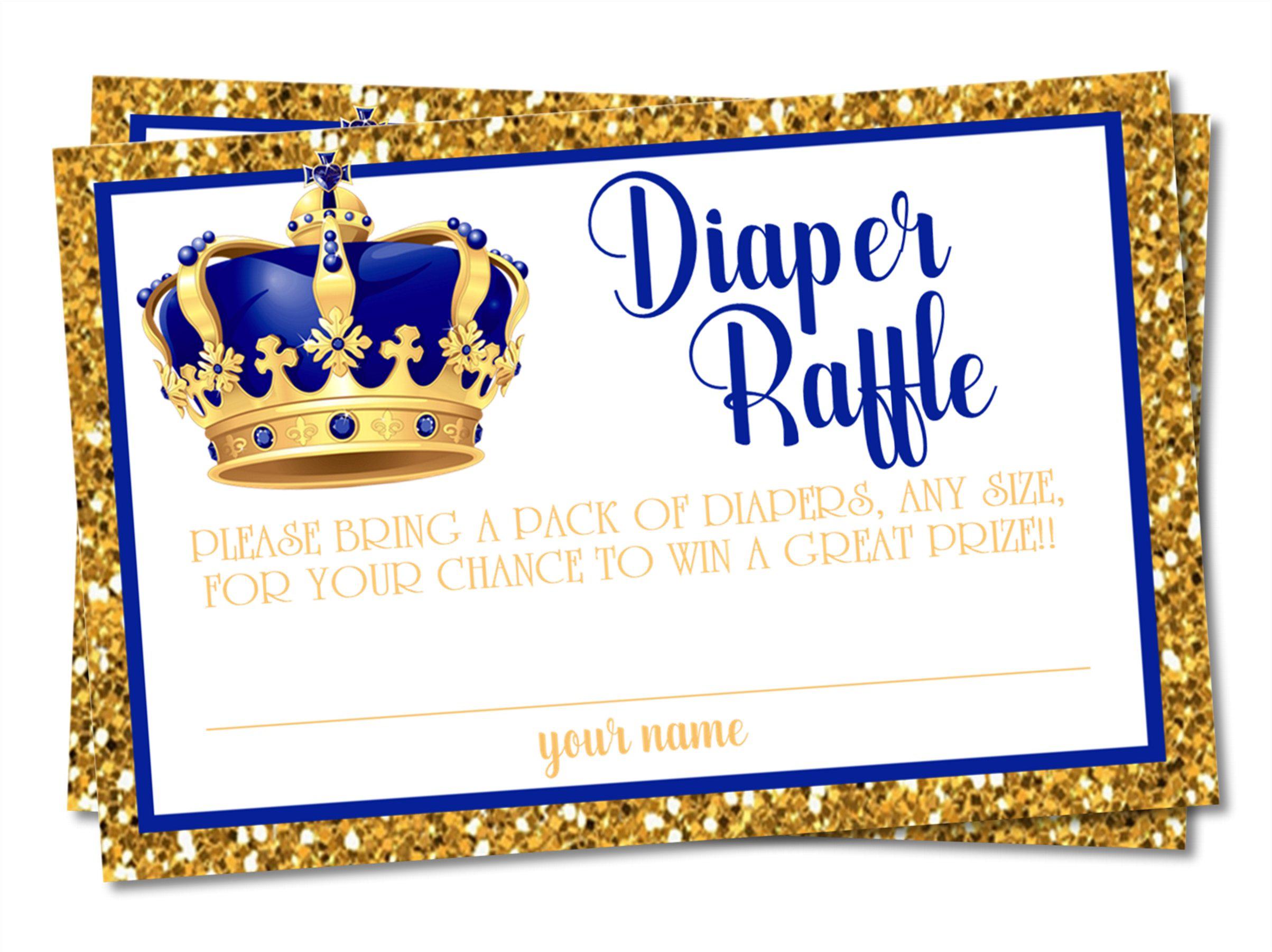 Prince Diaper Raffle Tickets