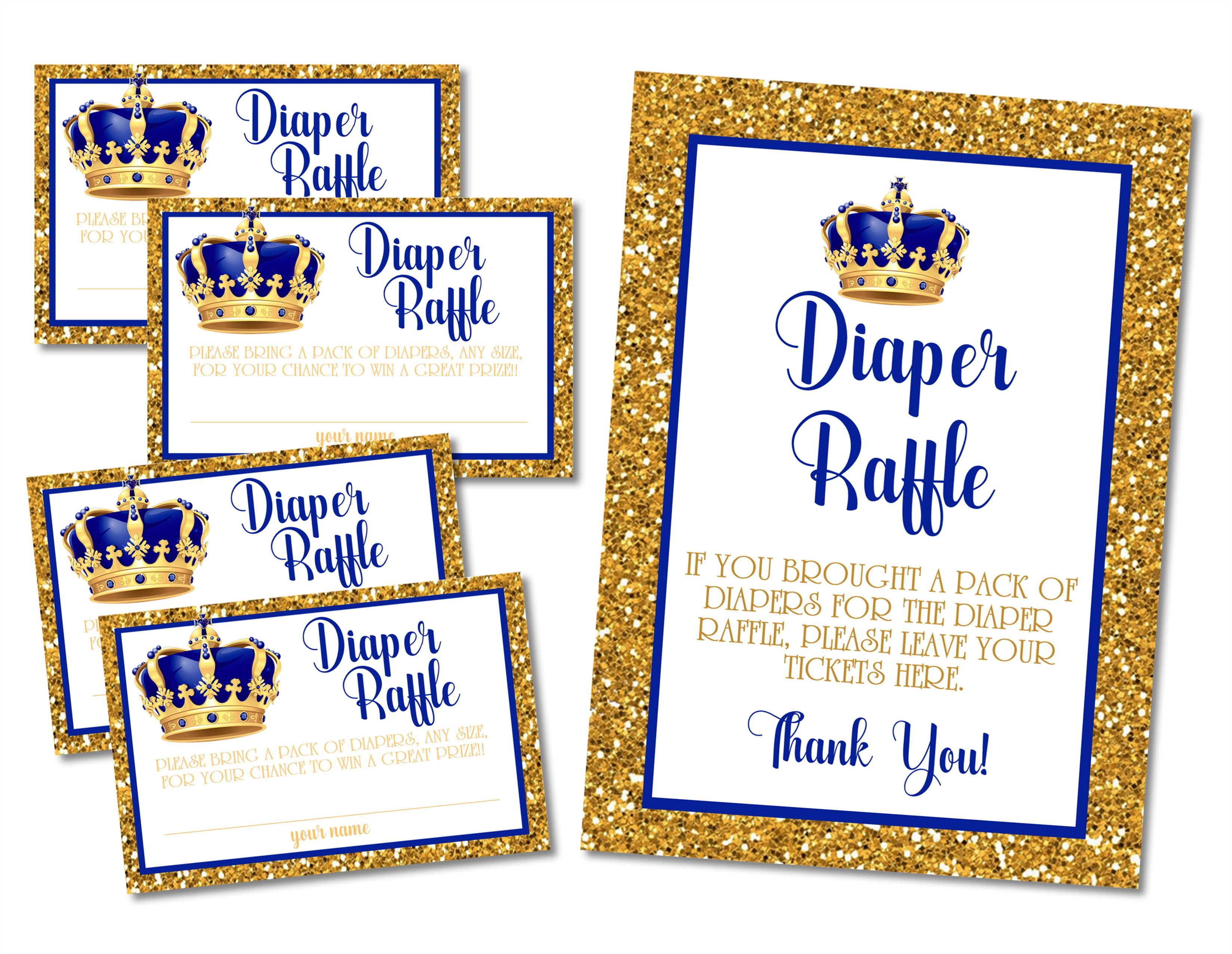 Prince Diaper Raffle Tickets