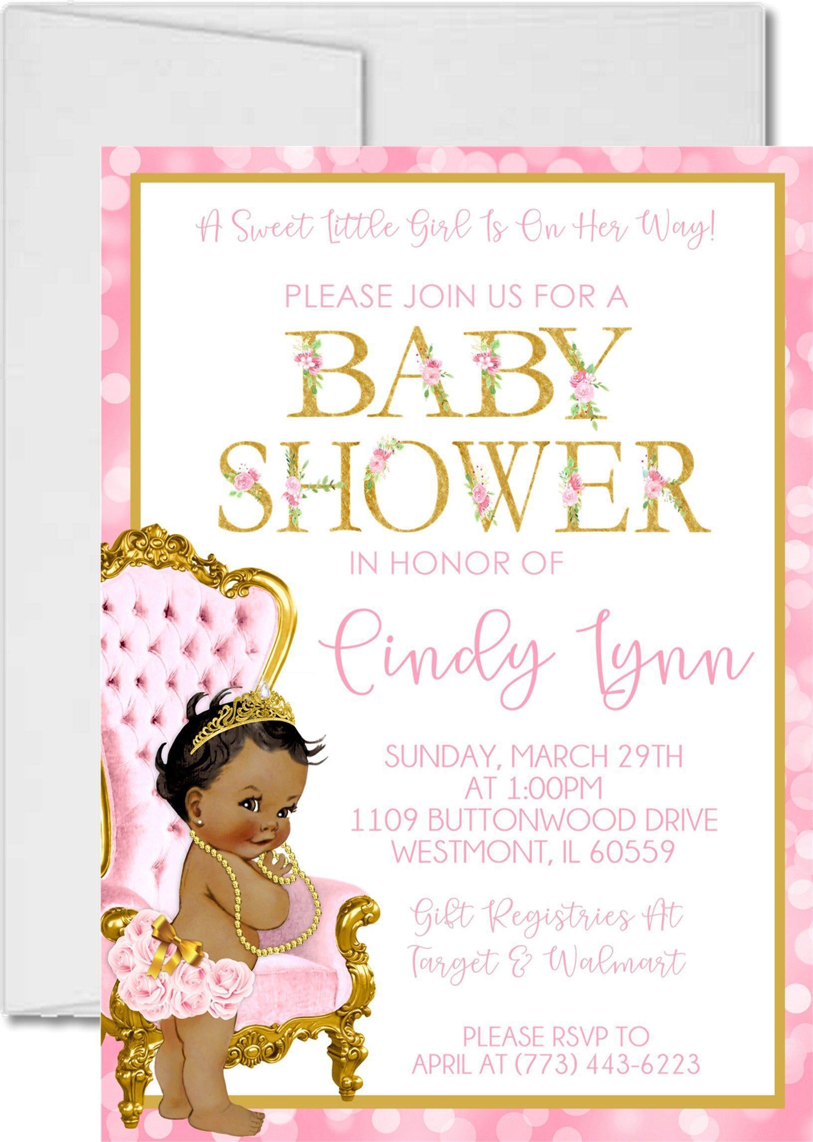 Princess Baby Shower Invitations