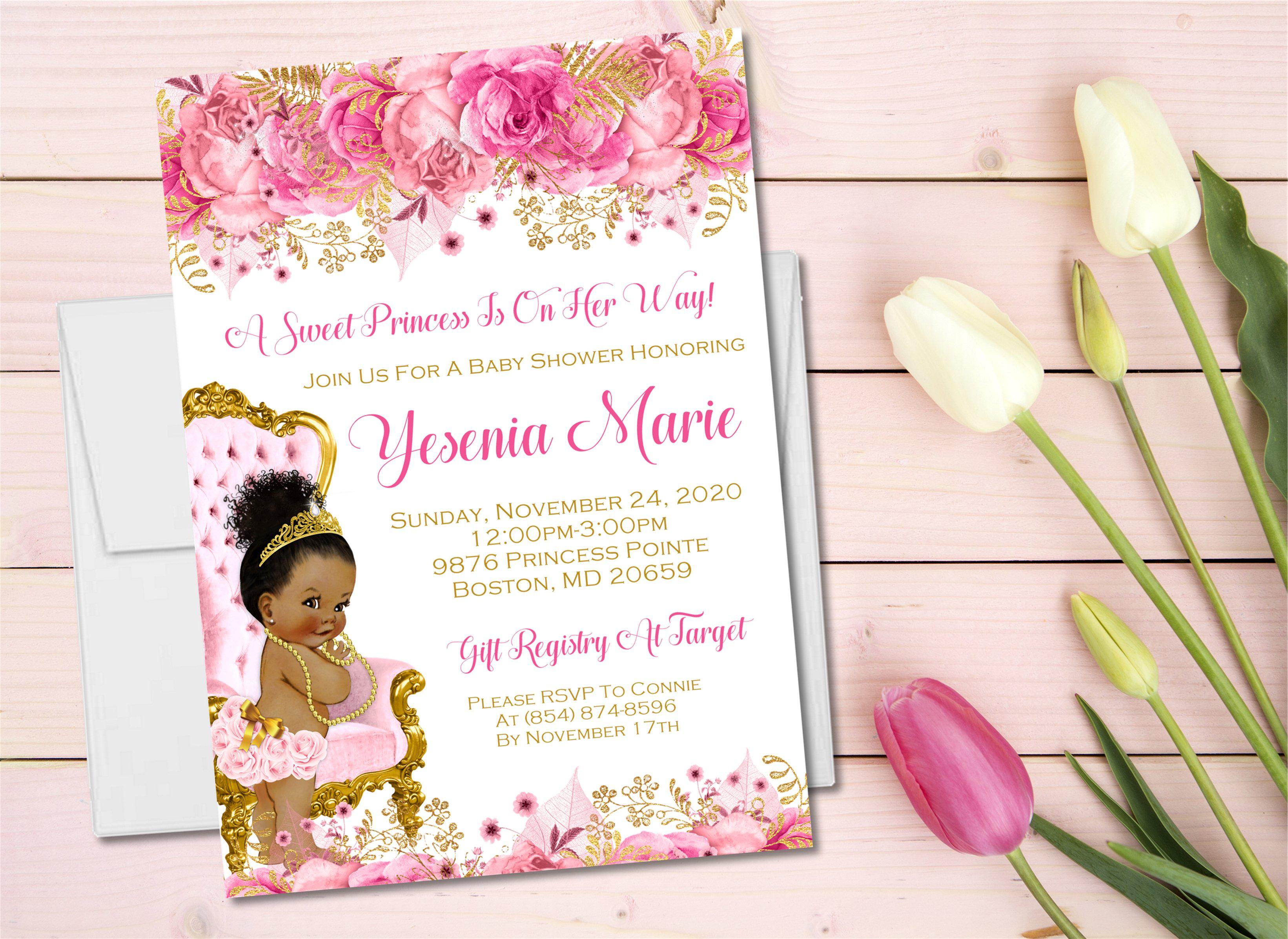 Princess Baby Shower Invitations