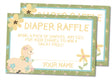 Printable Daisy & Llama Baby Shower Diaper Raffle Tickets