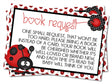 Printable Ladybug Baby Shower Book Request Cards