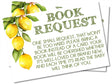 Printable Lemon Baby Shower Book Request Cards