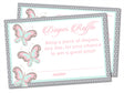 Printable Pink Butterfly Baby Shower Diaper Raffle Tickets