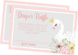 Printable Swan Baby Shower Diaper Raffle Tickets