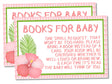 Printable Tropical Hibiscus Baby Shower Book Request Cards