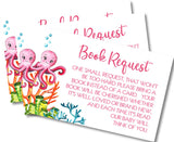Printable Under the Sea Baby Shower Book Request Cards