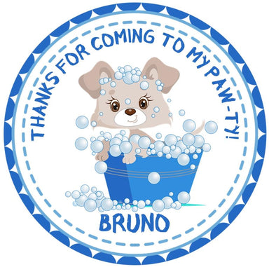 Puppy Dog Birthday Party Stickers