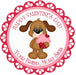 Puppy Dog Valentine's Day Stickers