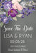 Purple And Pink Wedding Save The Date Cards