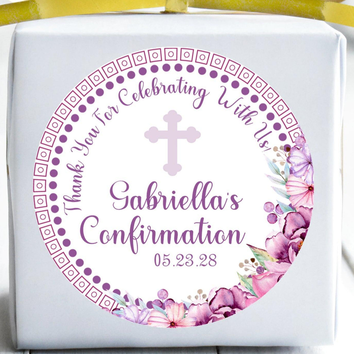 Purple Confirmation Stickers