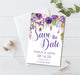 Purple Wedding Save The Date Cards