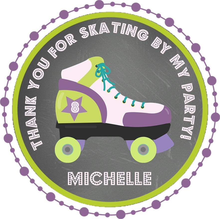 Roller Skating Birthday Party Stickers