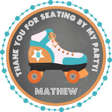 Roller Skating Birthday Party Stickers