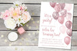 Rose Gold Balloon Birthday Party Invitations