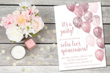 Rose Gold Balloon Quinceanera Invitations