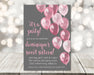 Rose Pink And Grey Balloon Sweet 16 Party Invitations