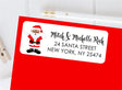 Santa Christmas address labels with festive holiday design