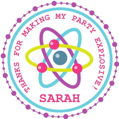 Science Birthday Party Stickers