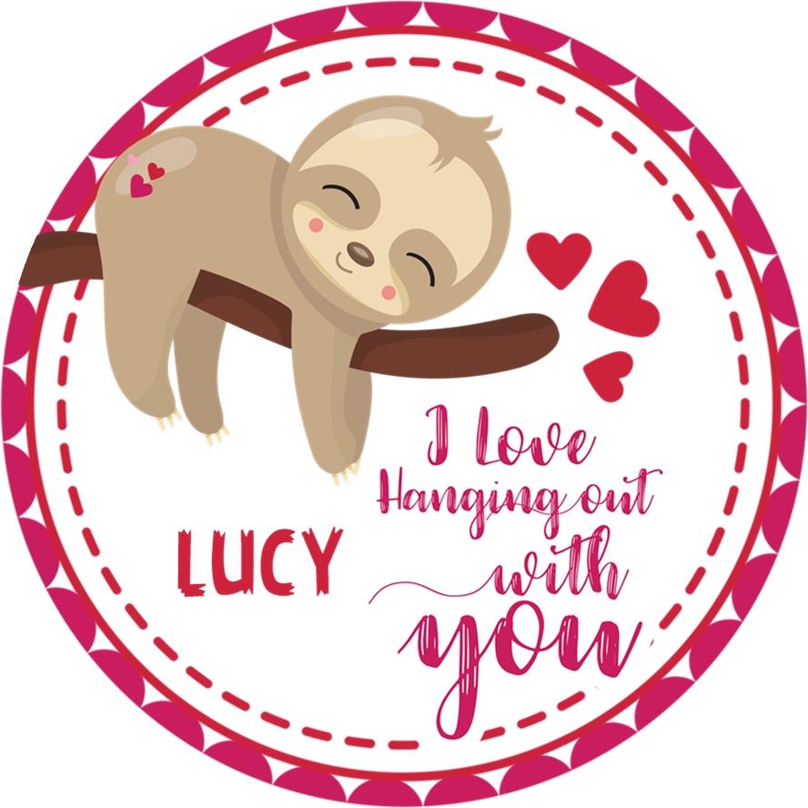 Sloth Valentine's Day Stickers