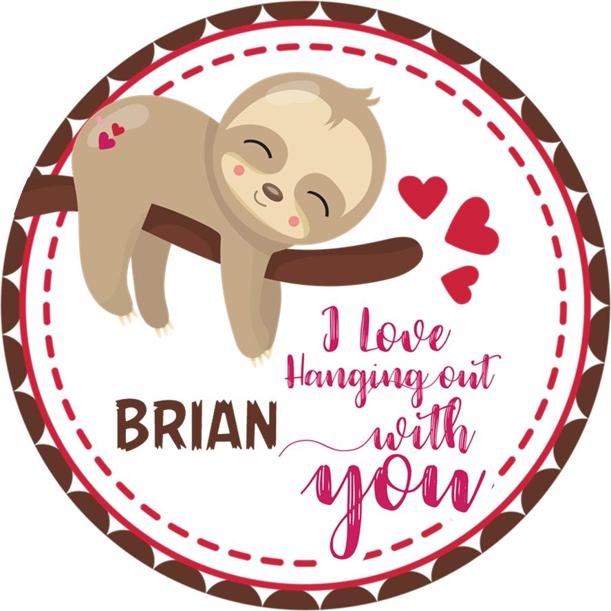 Sloth Valentine's Day Stickers