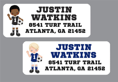 Soccer Address Labels For Boys