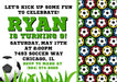 Soccer Birthday Party Invitations