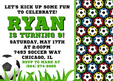 Soccer Birthday Party Invitations