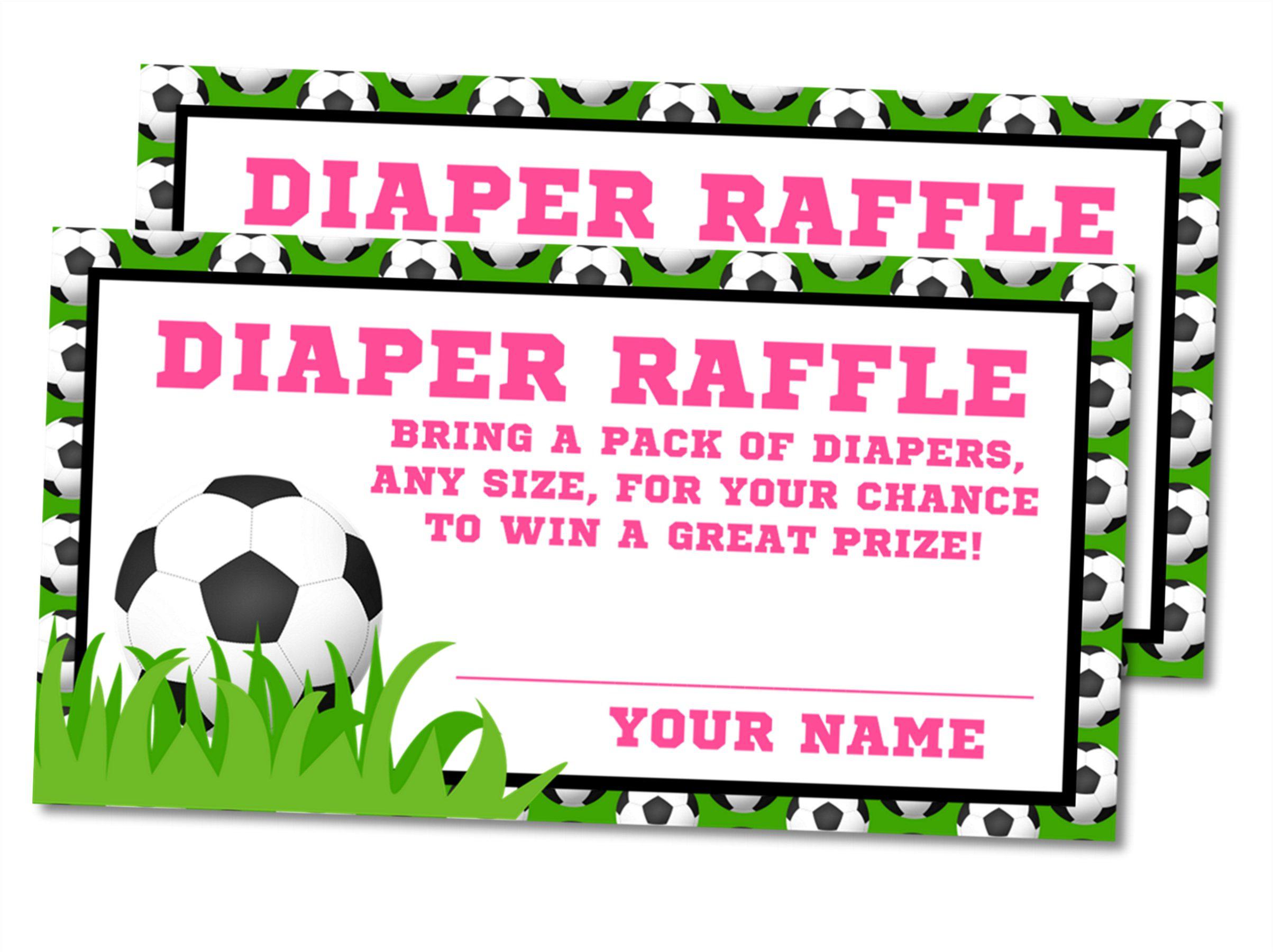 Soccer Diaper Raffle Tickets