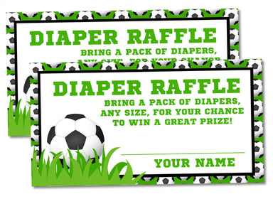 Soccer Diaper Raffle Tickets