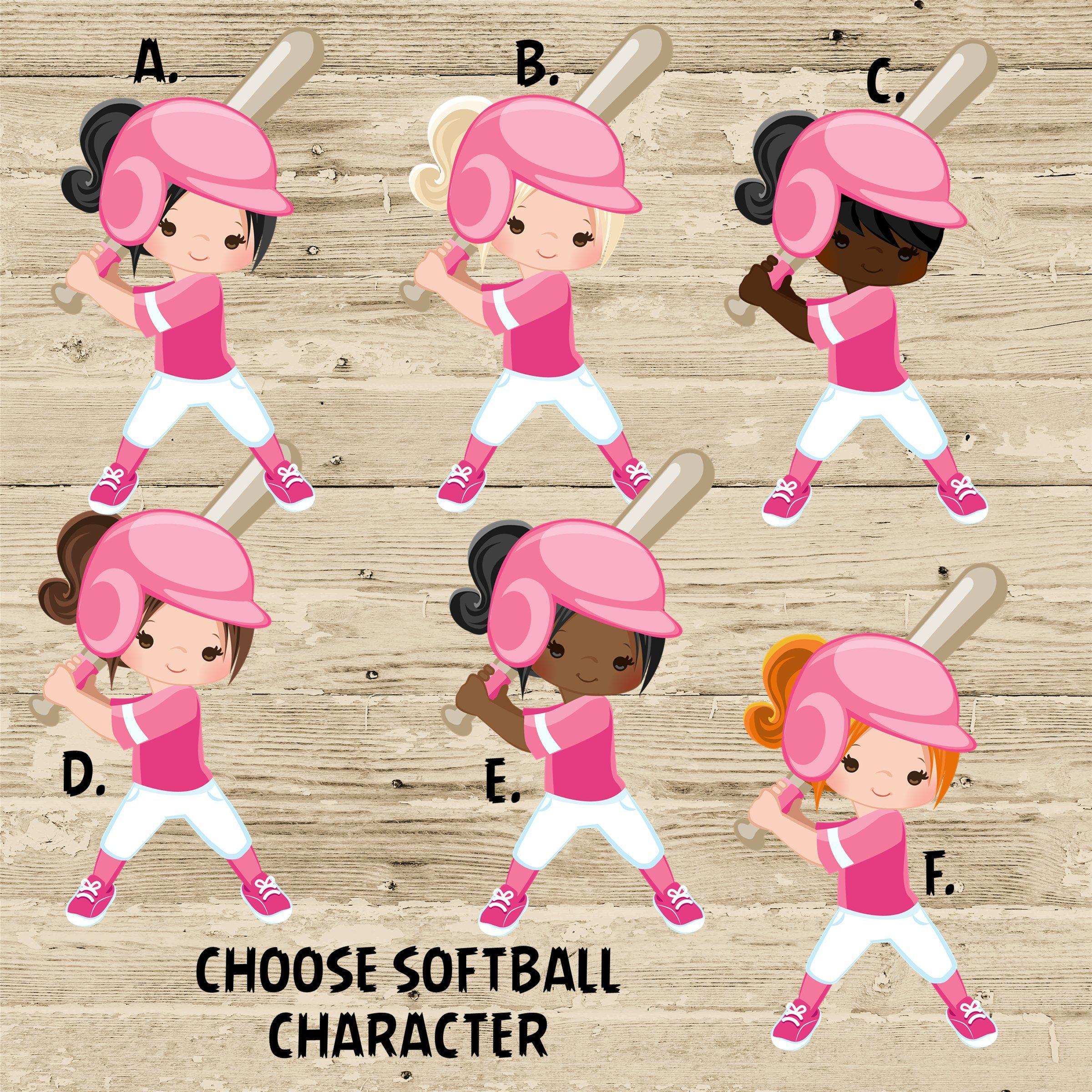 Softball Birthday Party Stickers